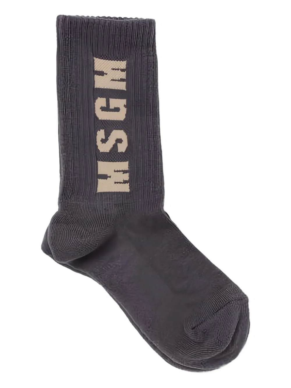 MSGM Kids logo-intarsia socks | Grey | Image 1