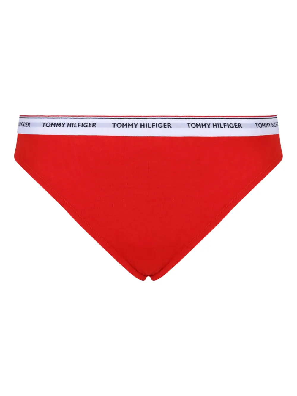 Tommy Hilfiger Drie strings met logoband Rood