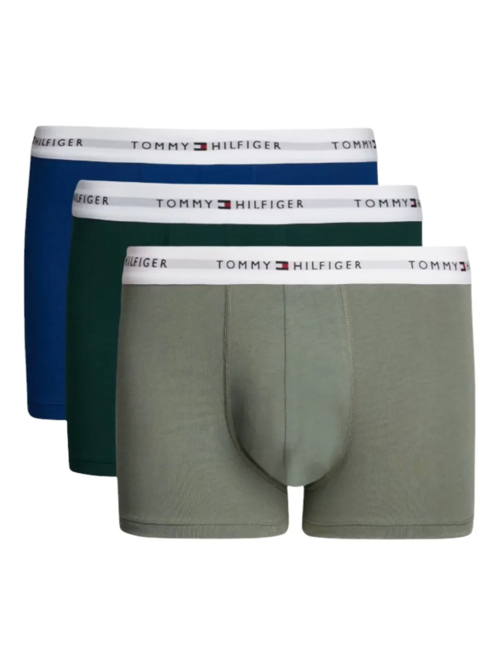 Tommy Hilfiger Drie boxershorts met logoband Groen