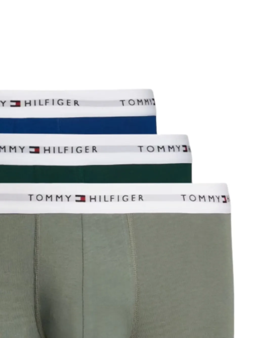 Tommy Hilfiger Drie boxershorts met logoband Groen