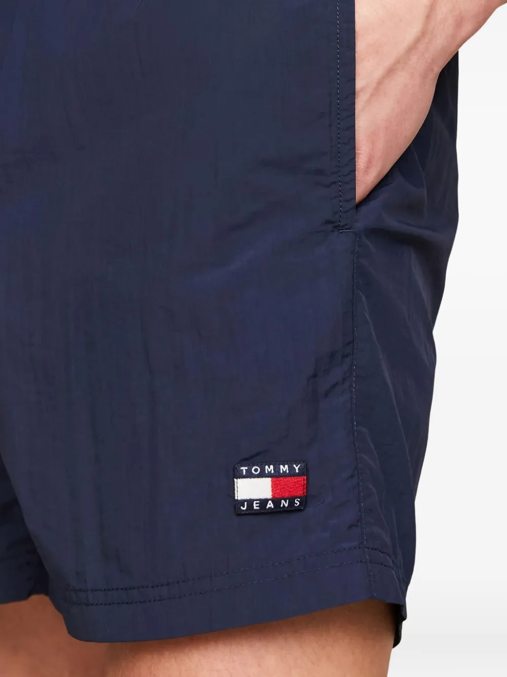 Tommy Jeans Zwembroek met geborduurd logo Blauw