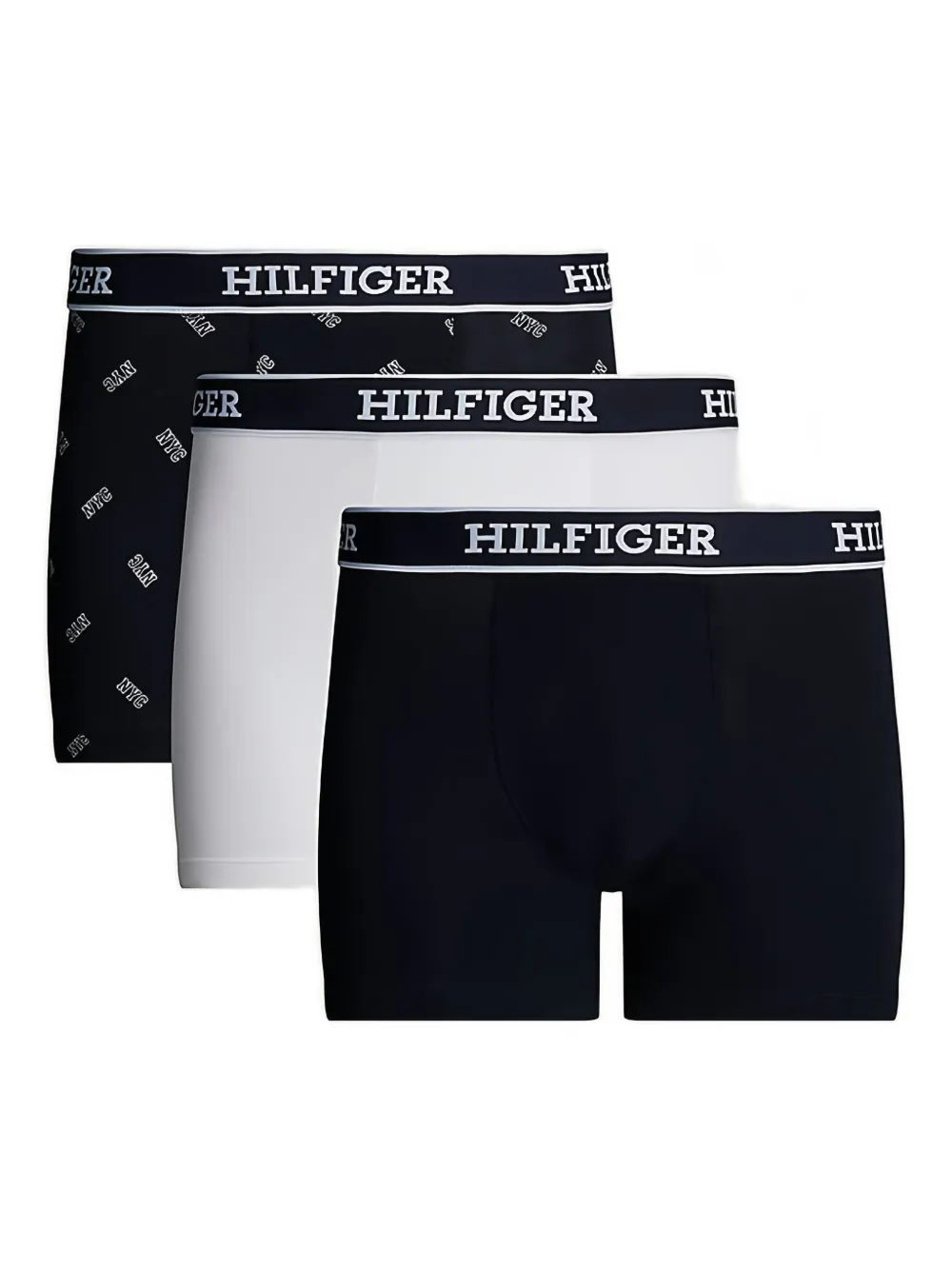 Tommy Hilfiger Drie boxershorts met logoband Zwart