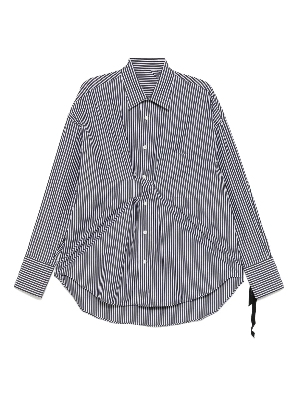marina yee camisa drapeada | negro | Image 1