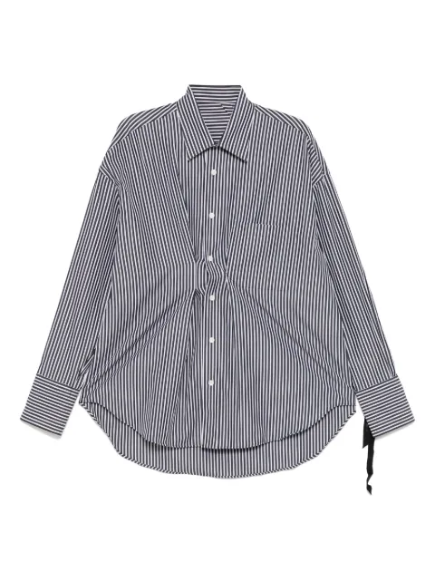 marina yee striped draped cotton shirt