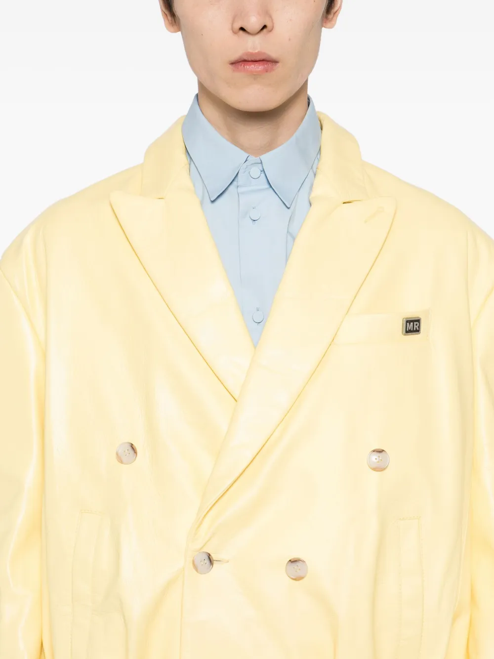 Martine Rose Blazer met dubbele rij knopen Geel