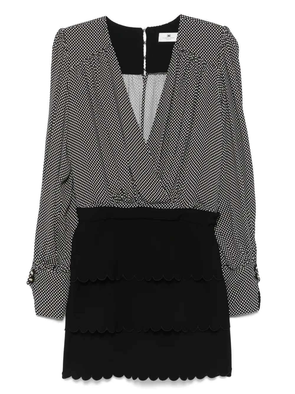Elisabetta Franchi polka dot-print dress - ブラック Elisabetta Franchi polka dot-print dress - ブラック