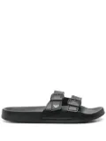 Emporio Armani logo-print slides - Black