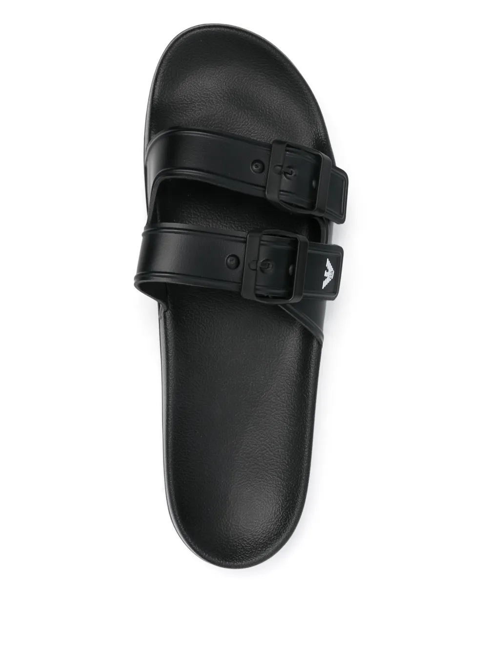 Emporio Armani Slippers met logoprint Zwart