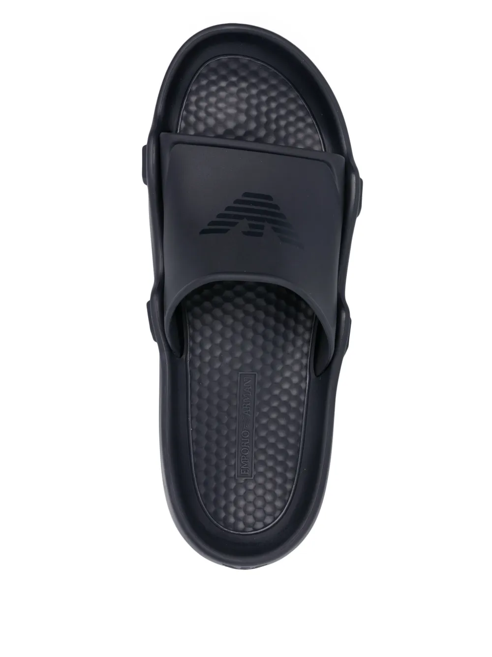 Emporio Armani Slippers met logoprint Blauw