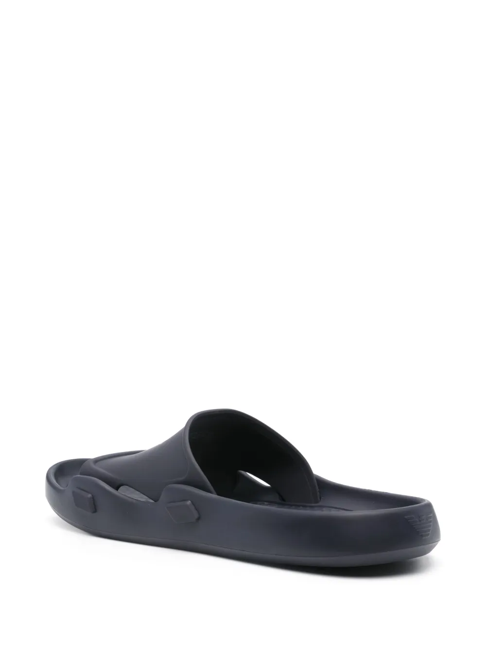 Emporio Armani Slippers met logoprint Blauw