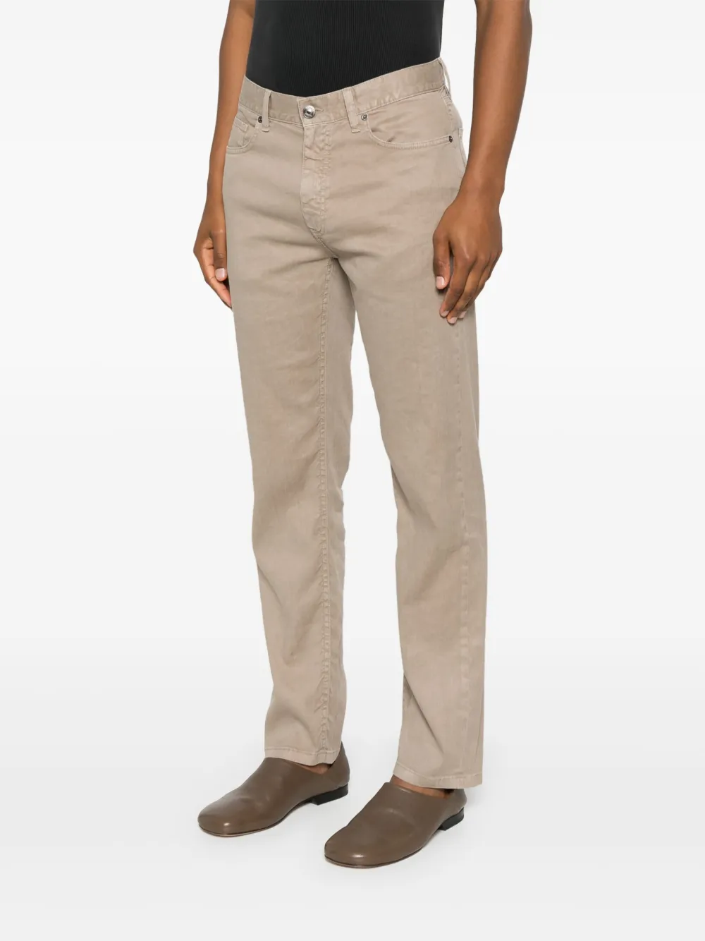 Zegna Katoenen broek Bruin
