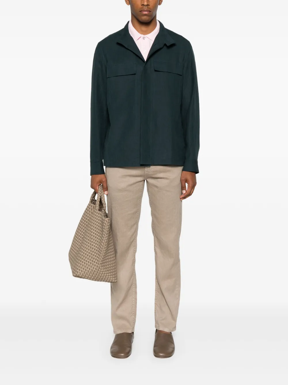 Zegna cotton trousers - Bruin
