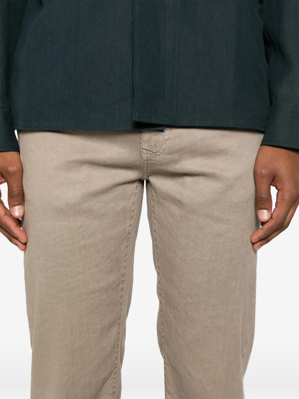 Zegna Katoenen broek Bruin
