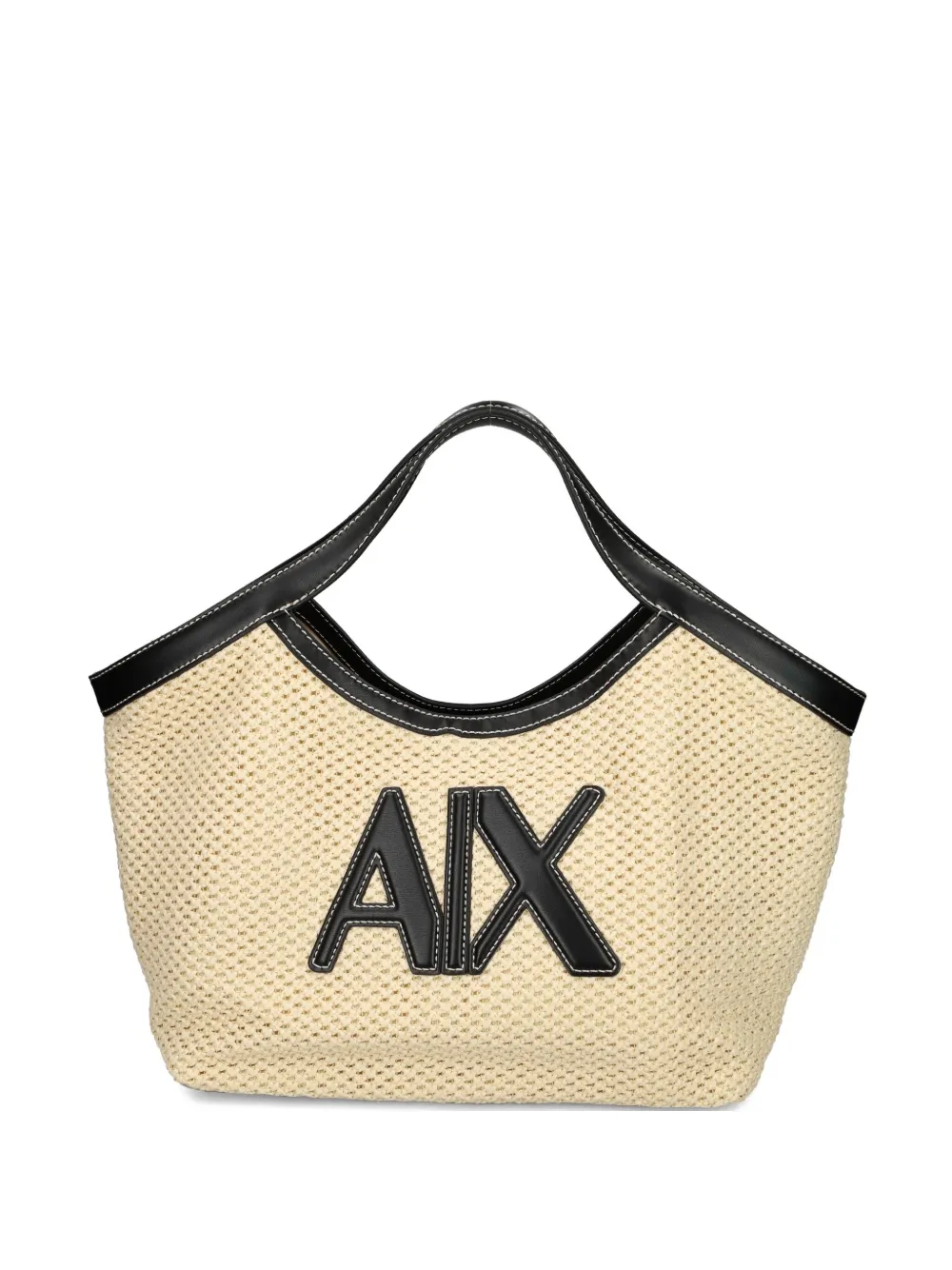 Armani Exchange ウーブン ハンドバッグ - ニュートラル Armani Exchange ウーブン ハンドバッグ - ニュートラル