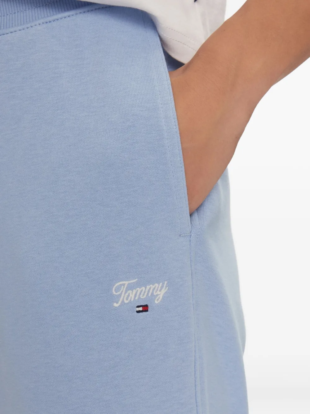 Tommy Jeans Trainingsbroek in katoenblend Blauw