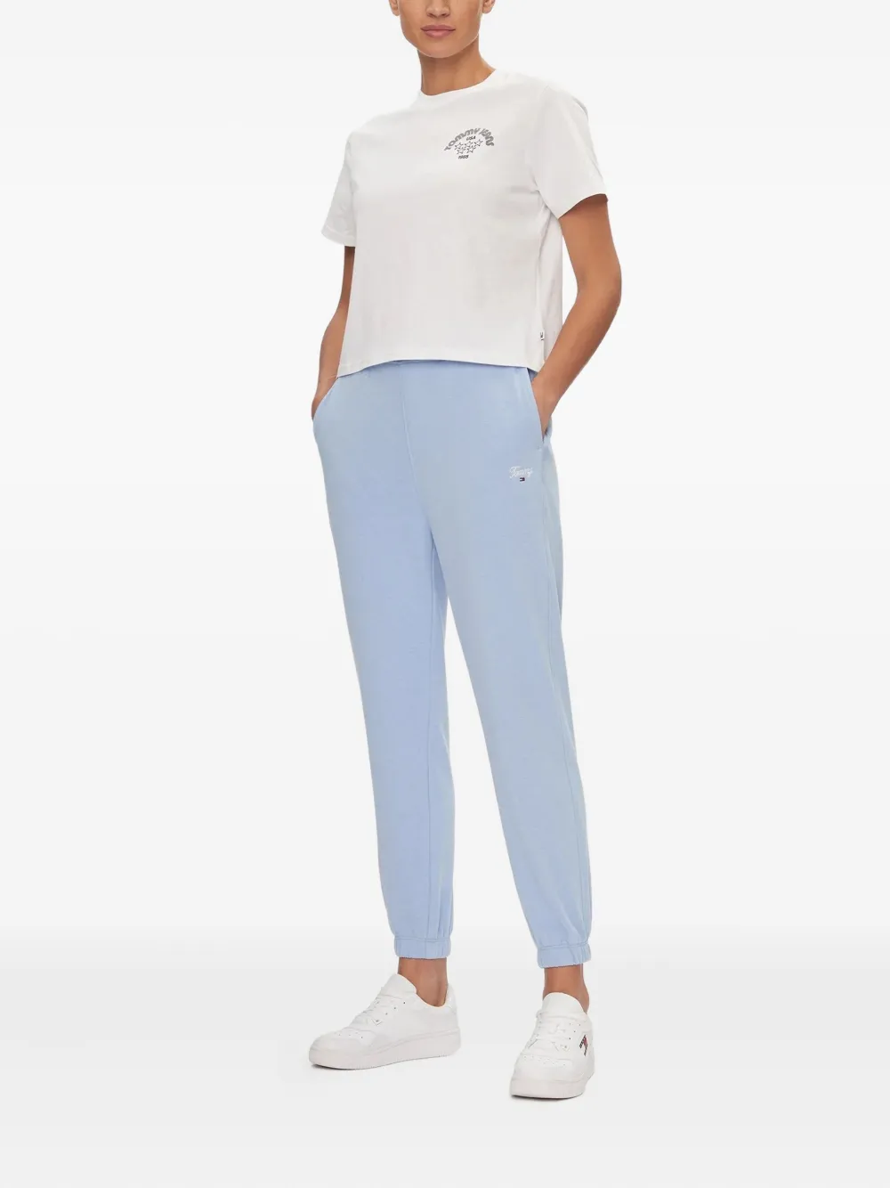 Tommy Jeans Trainingsbroek in katoenblend - Blauw