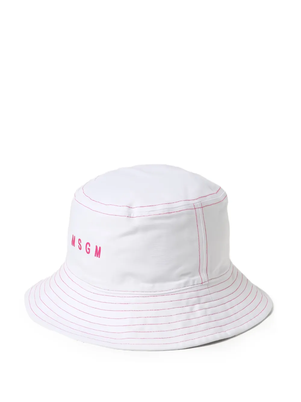 MSGM Kids Vissershoed met logoprint Wit