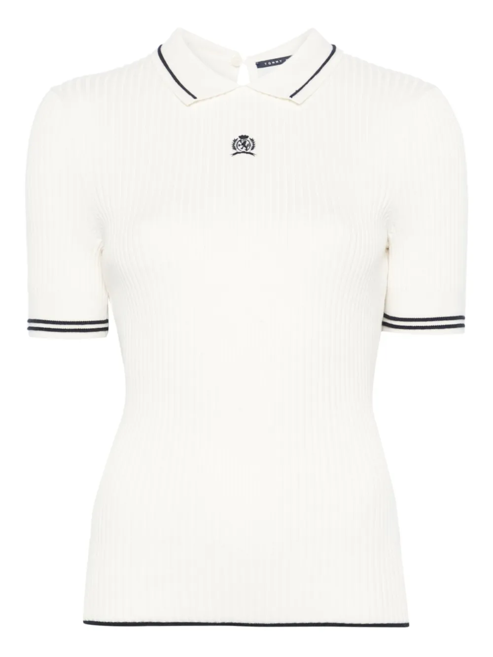 Tommy Hilfiger Logo Polo Shirt In White