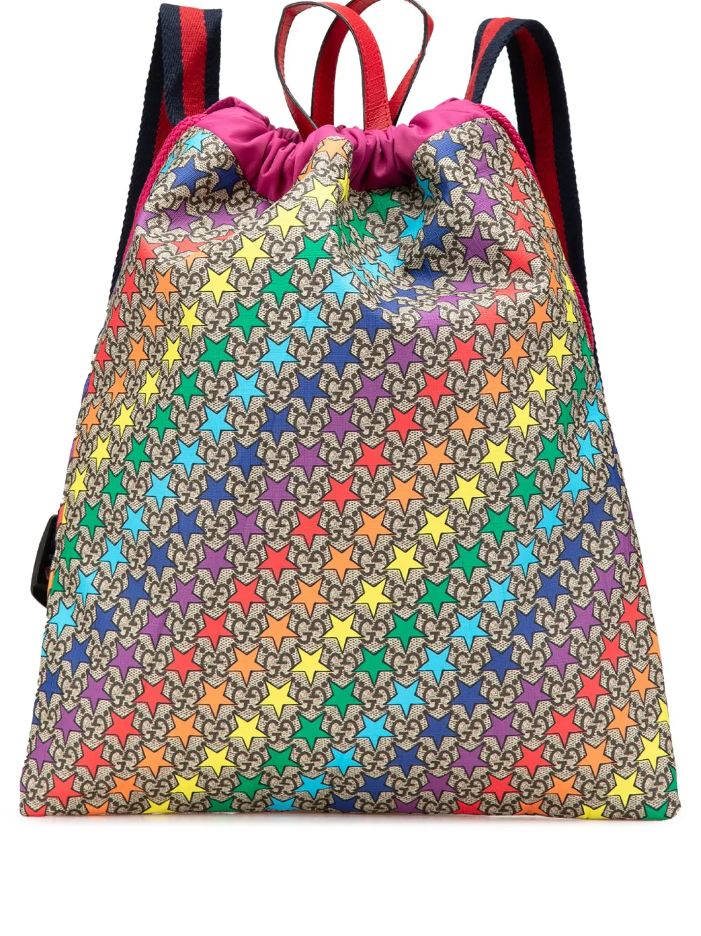 Gucci Pre-Owned 2016-2024 GGスプリーム ウェブ スタープリント チルドレン バックパック - ブラウン Gucci Pre-Owned 2016-2024 GGスプリーム ウェブ スタープリント チルドレン バックパック - ブラウン