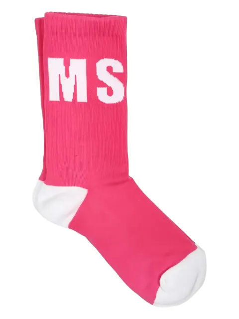 MSGM Kids embroidered-logo socks