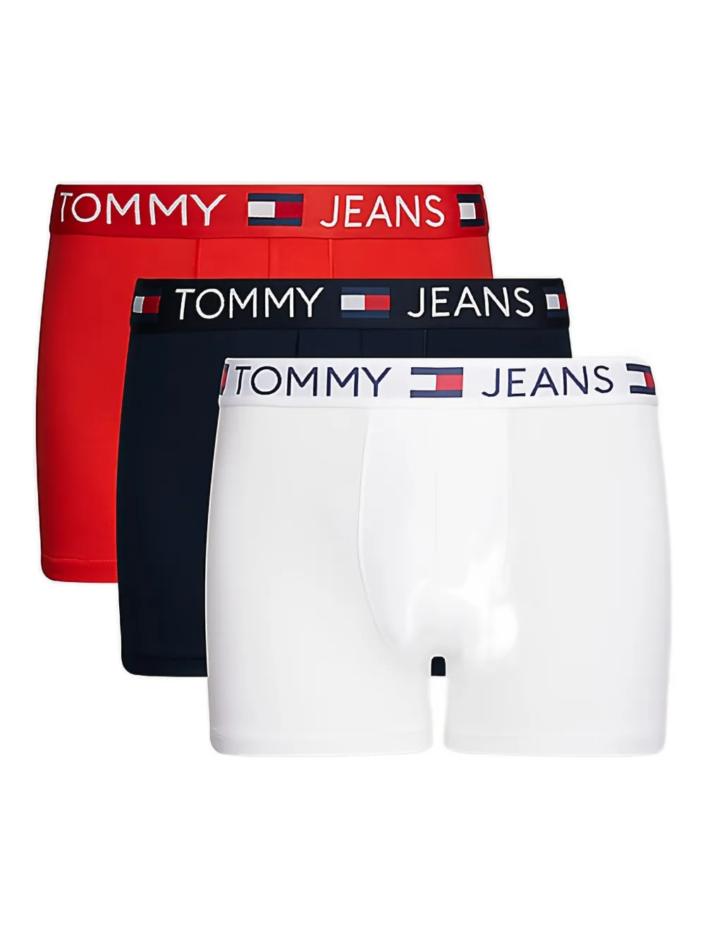 Tommy Jeans Drie boxershorts met logoband Rood