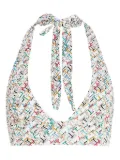Tommy Hilfiger logo-print bikini top - White