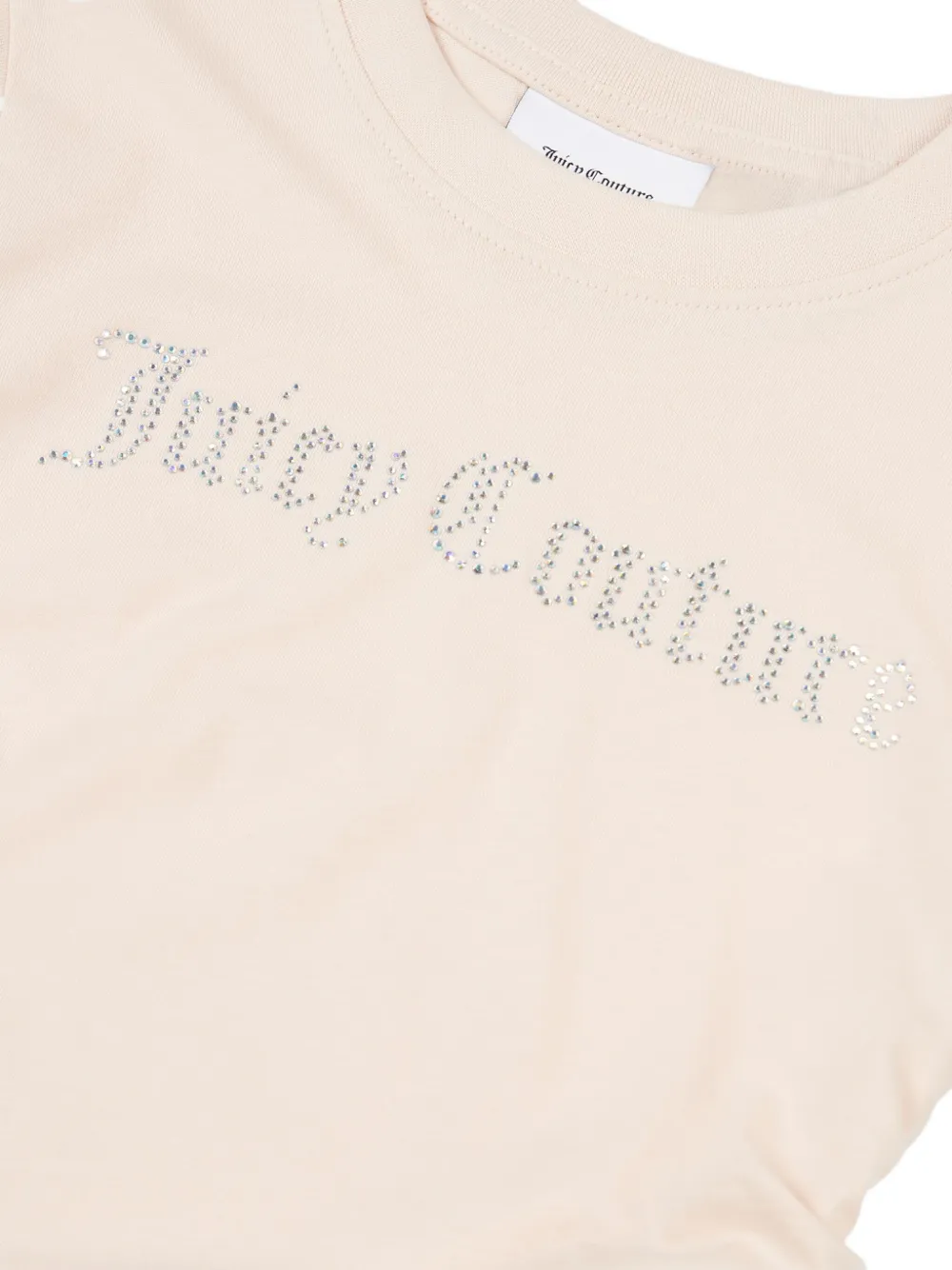 Juicy Couture Kids T-shirt verfraaid met kristallen Beige
