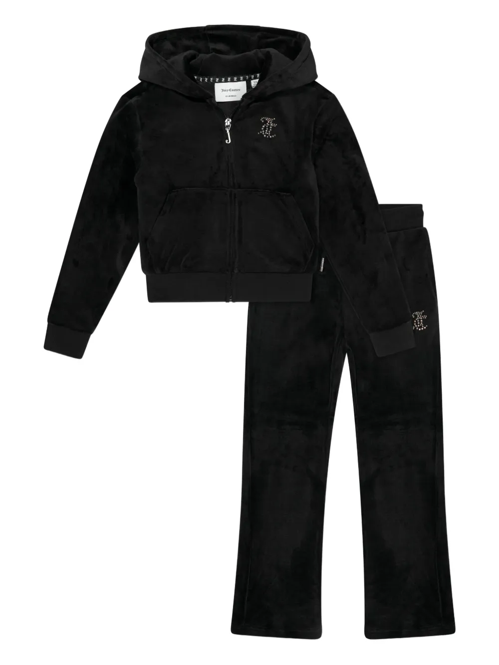 Juicy Couture Kids Trainingspak met logo van studs Zwart