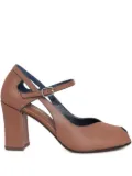 Sarah Chofakian 75mm Navy pumps - Brown