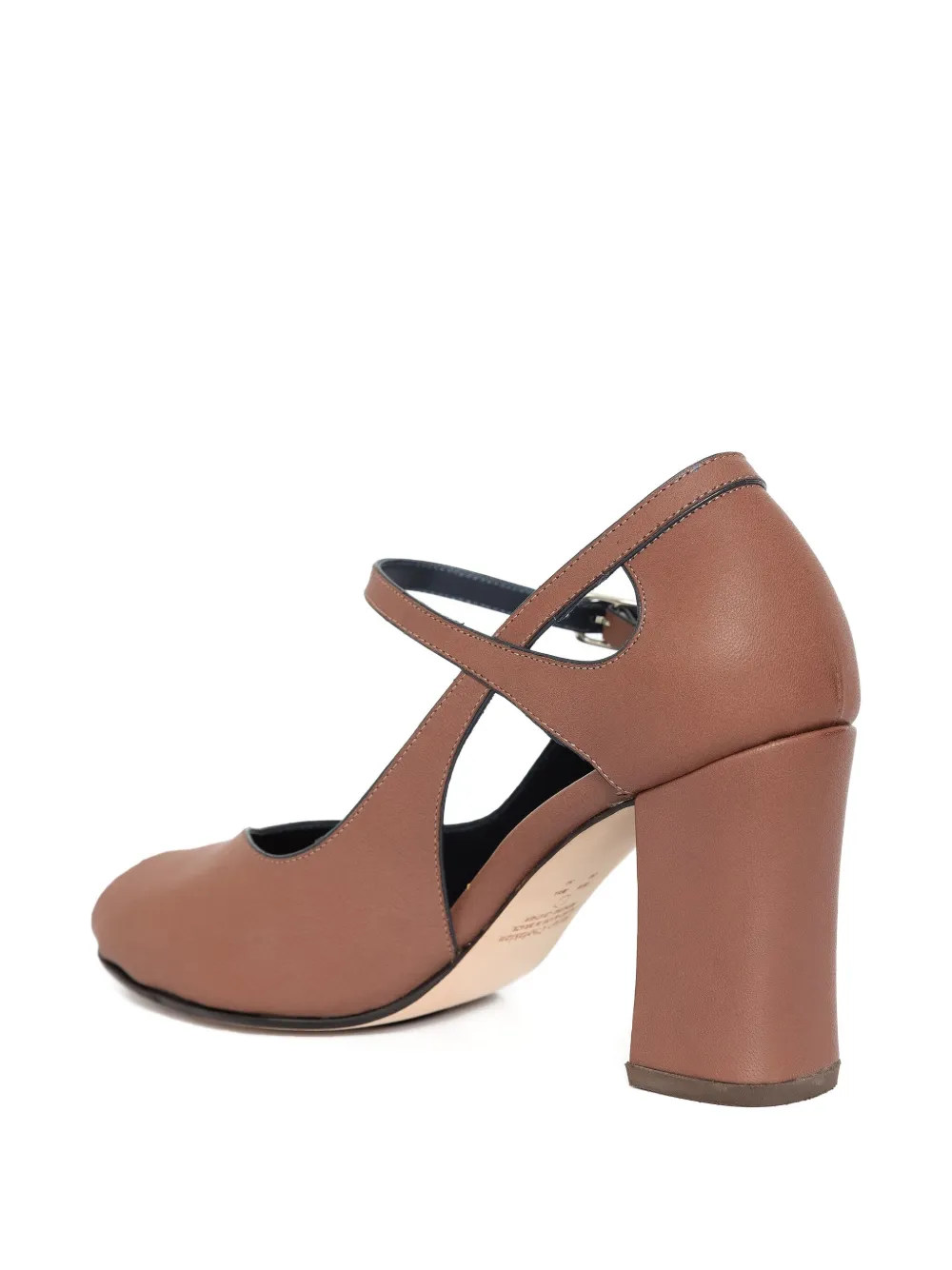 Sarah Chofakian 75mm Navy pumps Brown