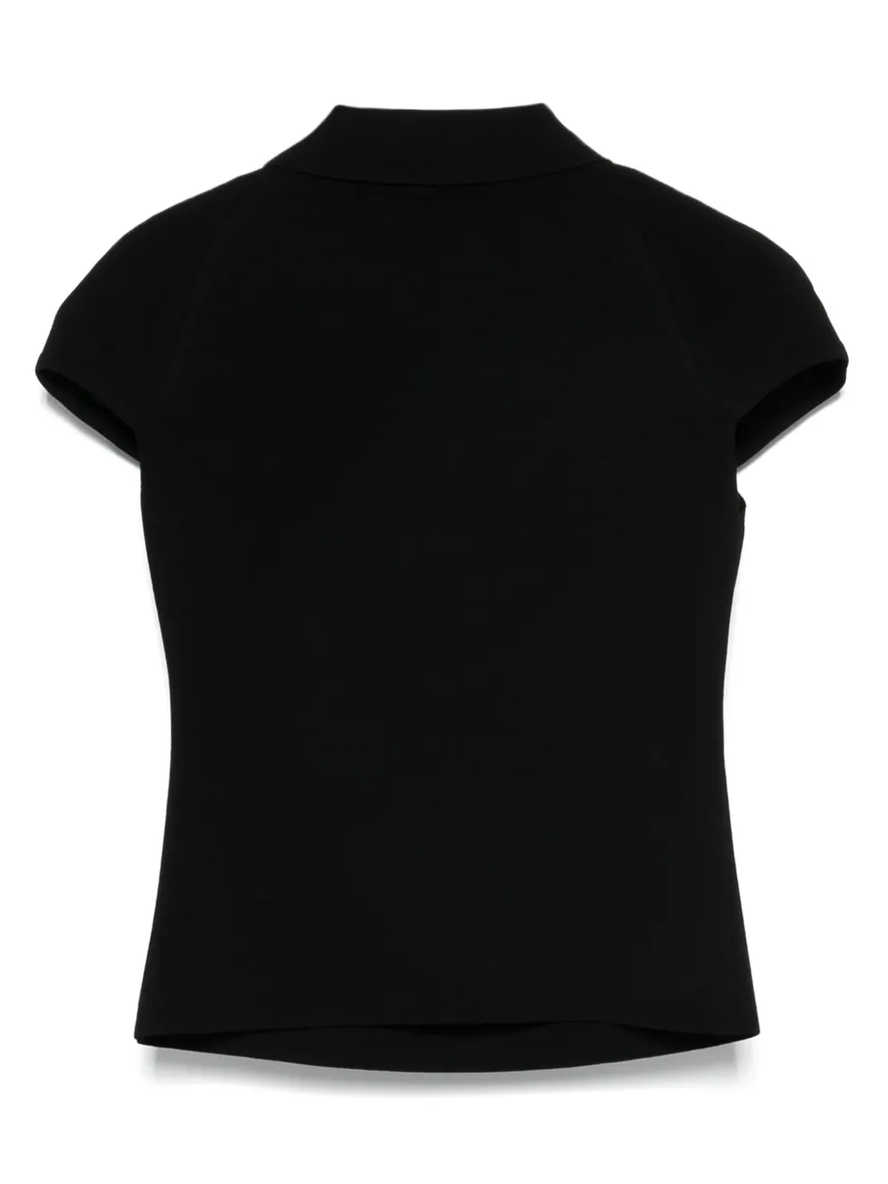 Juun.J Polotop met geborduurd logo - Zwart