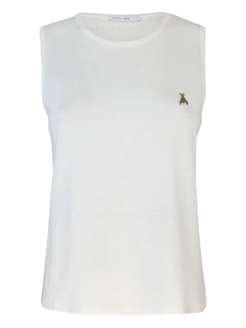 PATRIZIA PEPE LOGO-PLAQUE TANK TOP