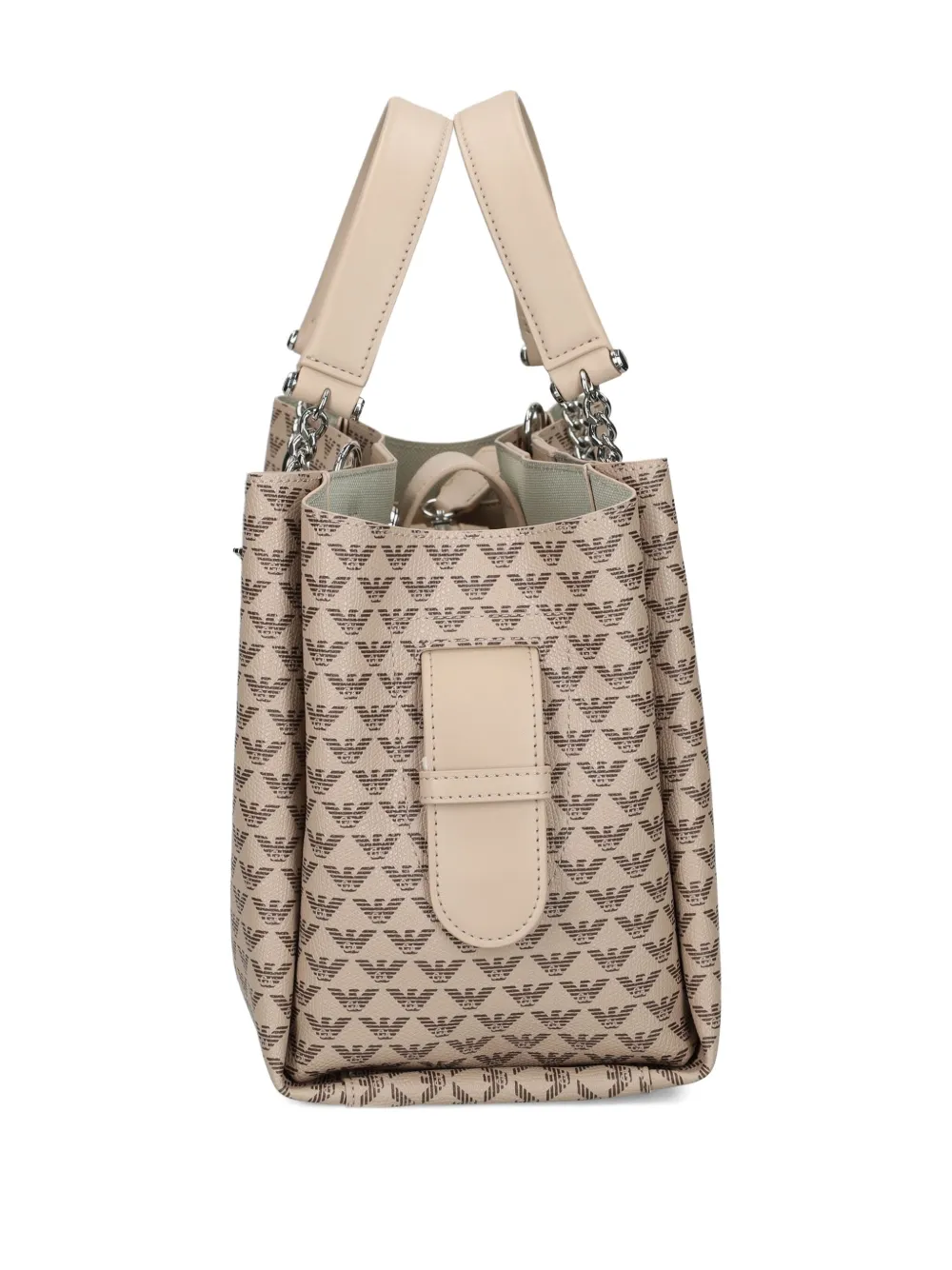 Emporio Armani Shopper met monogram-print Beige