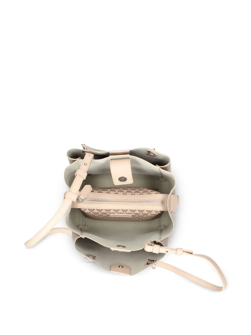 Emporio Armani Shopper met monogram-print Beige
