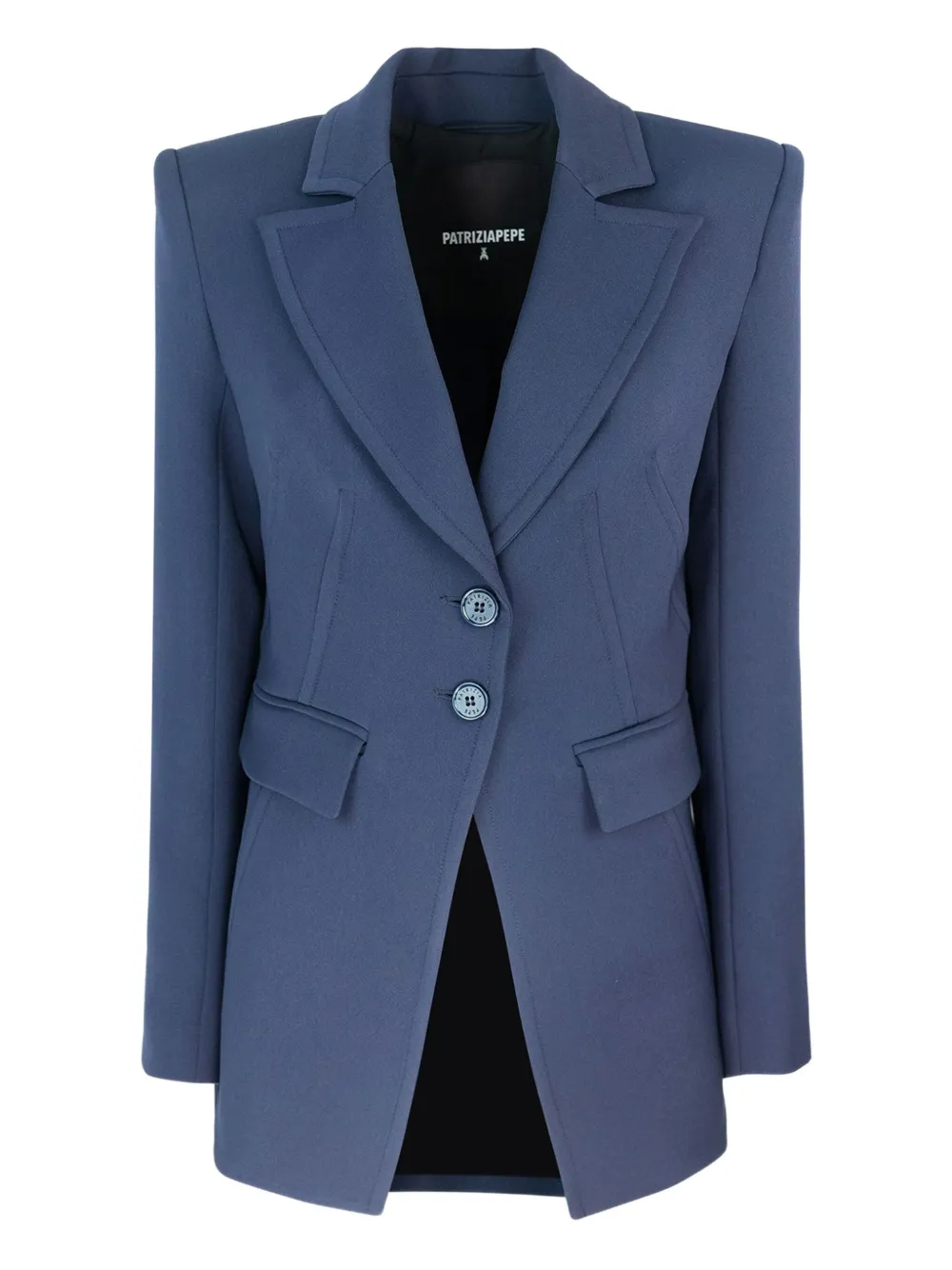 Patrizia Pepe Colbert met enkele rij knopen Blauw