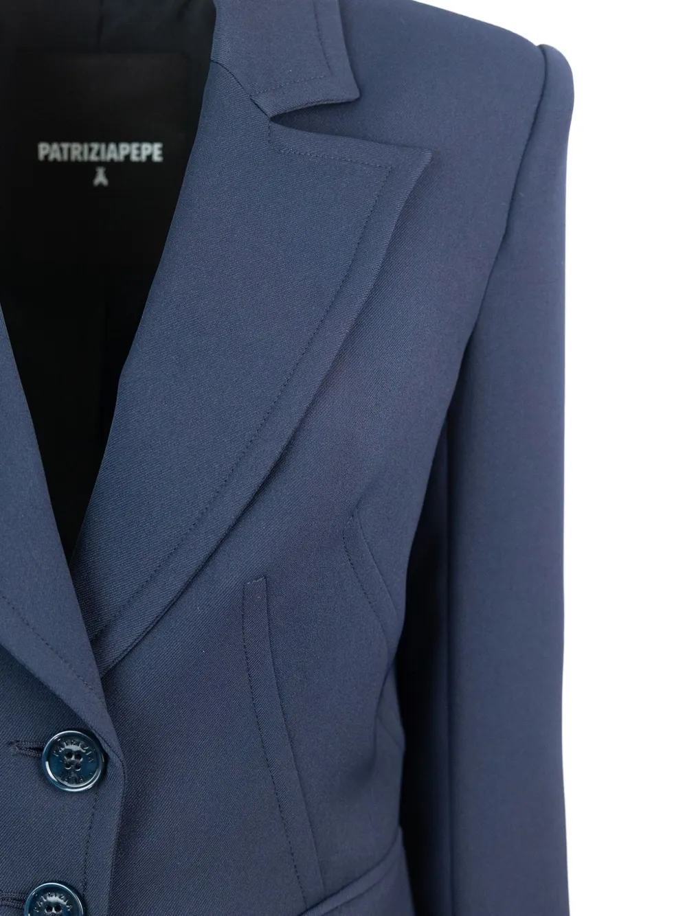 Patrizia Pepe Colbert met enkele rij knopen Blauw