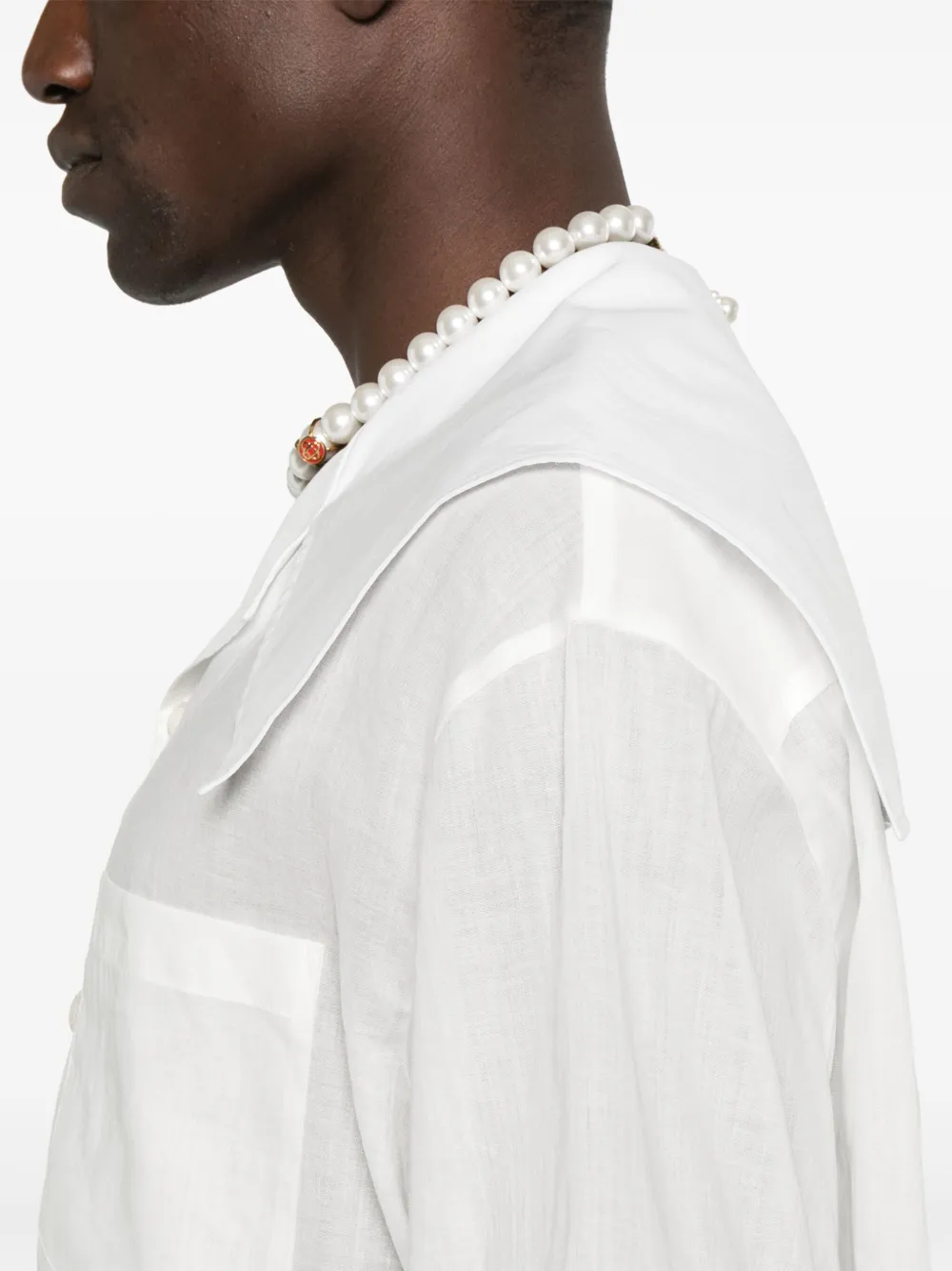 Simone Rocha Overhemd met matrozenkraag Wit