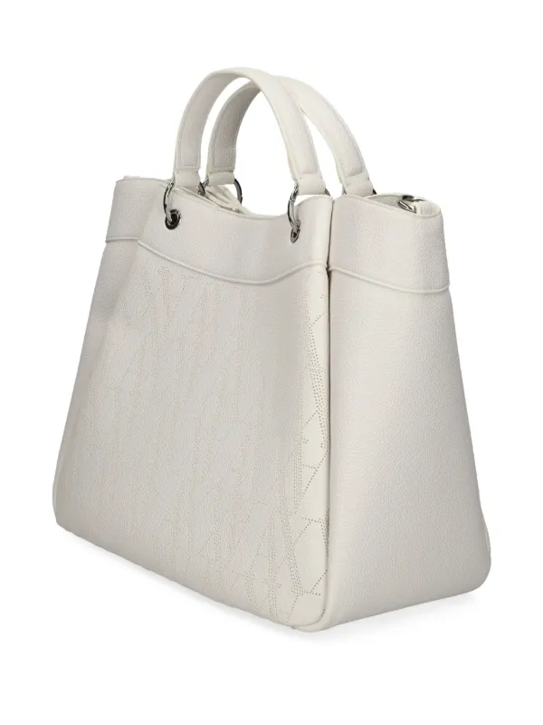 Armani Exchange モノグラム ハンドバッグ | ホワイト | FARFETCH JP