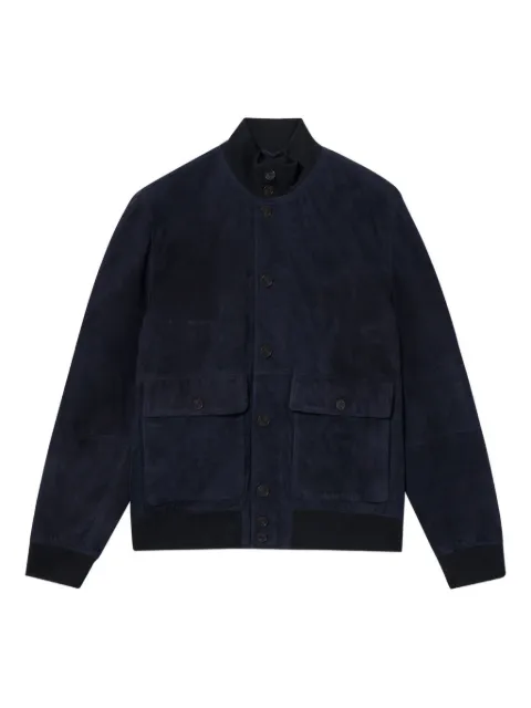 Brooks Brothers suede bomber jacket