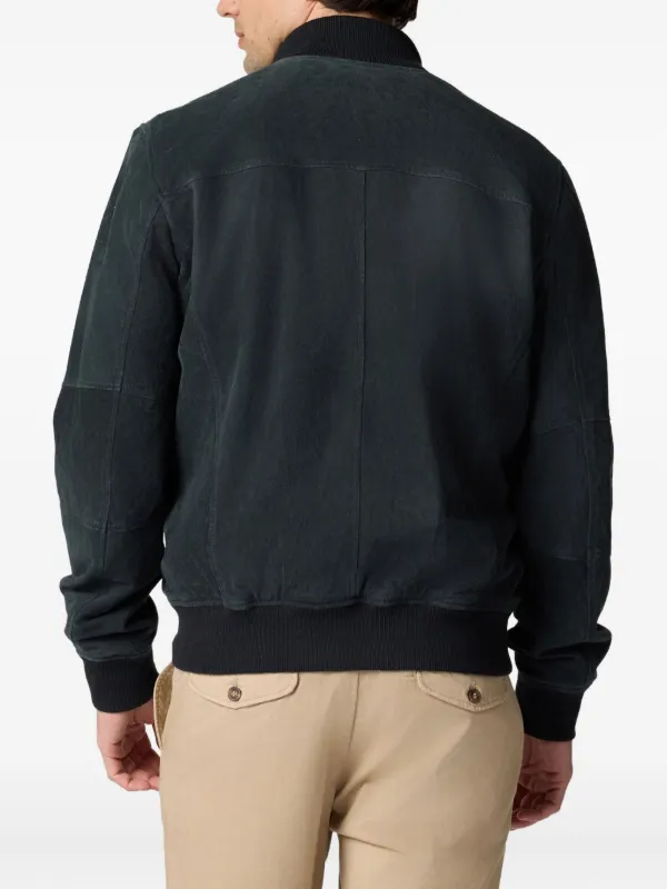 Brooks Brothers Suede Bomber Jacket Blue FARFETCH PT