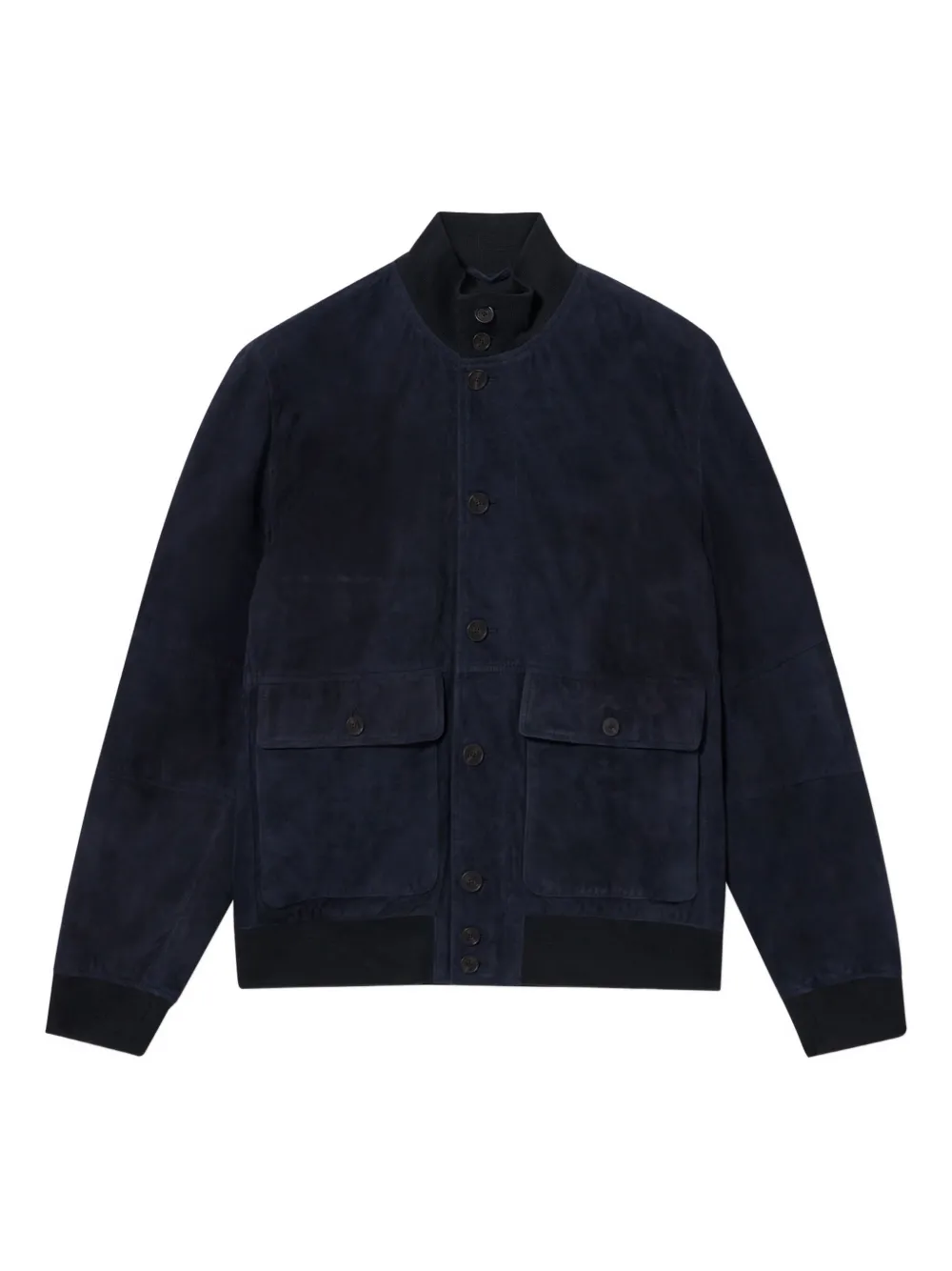 Brooks Brothers suede bomber jacket | Blue | Image 1
