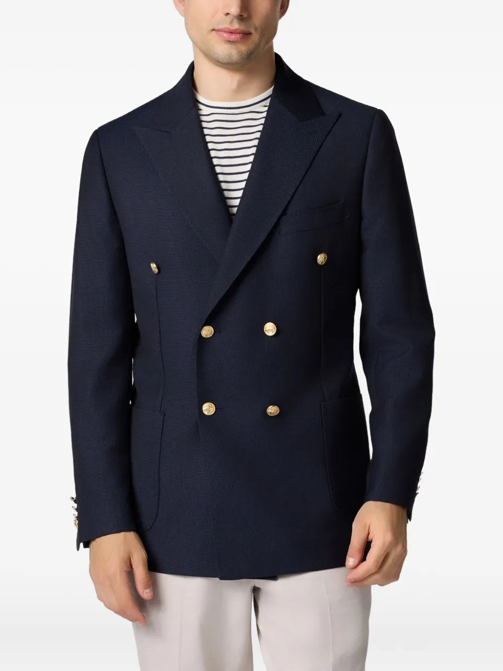 Brooks Brothers Blazer van scheerwol Blauw