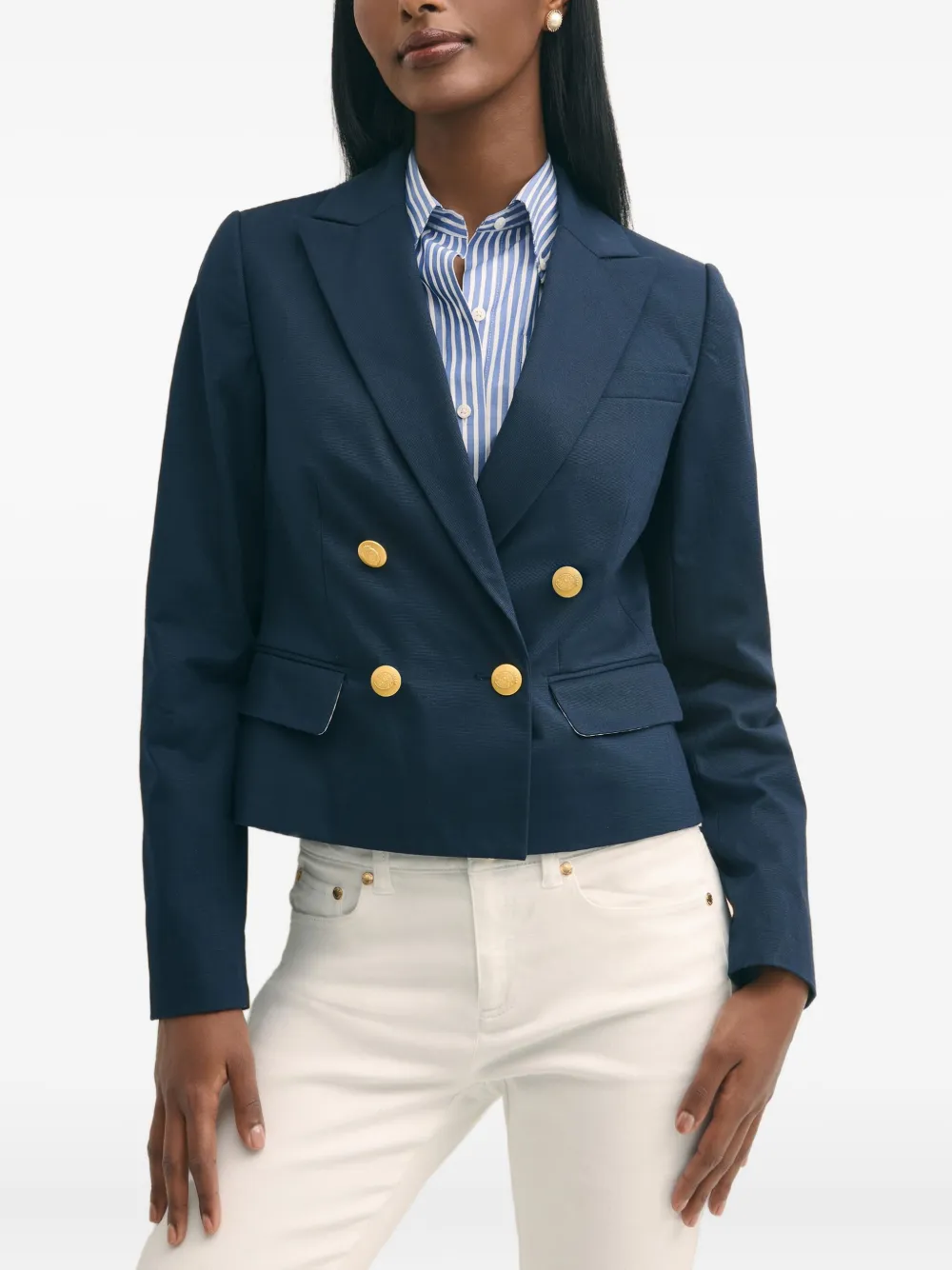  Brooks Brothers Double-breasted Blazer - Blue 