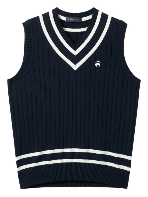 Brooks Brothers logo-embroidered vest