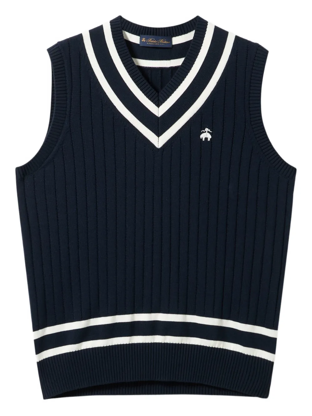 Brooks Brothers Gilet con logo - Blu
