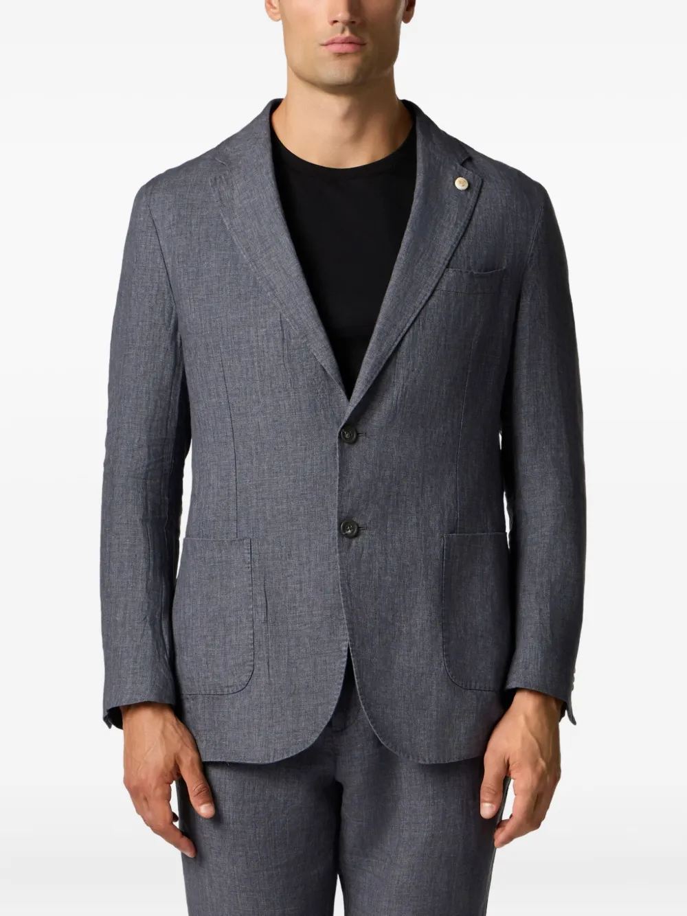 Brooks Brothers Blazer met enkele rij knopen Grijs