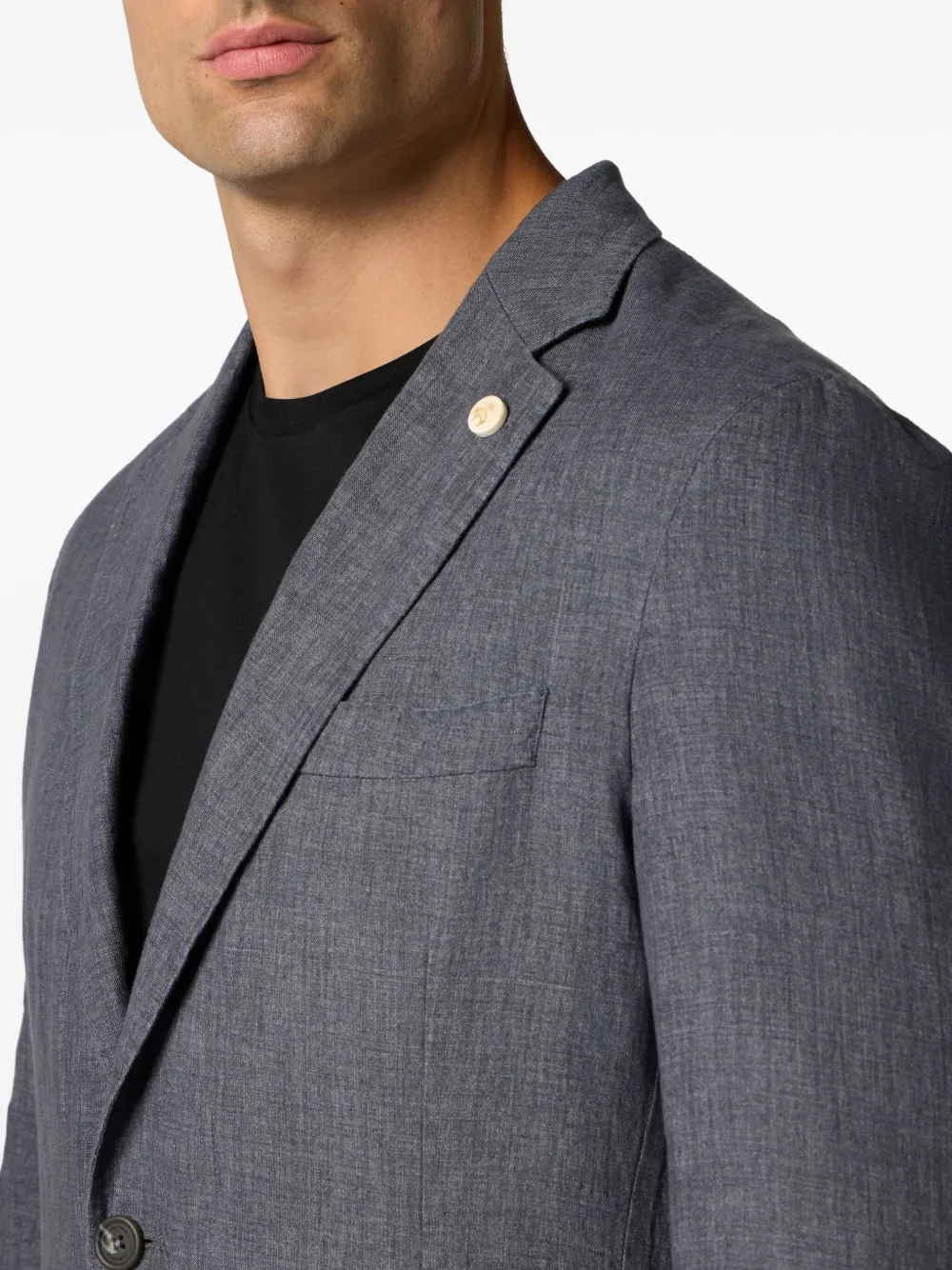 Brooks Brothers Blazer met enkele rij knopen Grijs