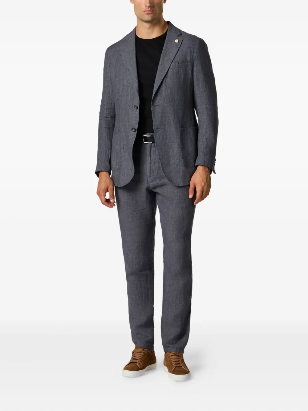 Brooks Brothers Blazer met enkele rij knopen Grijs