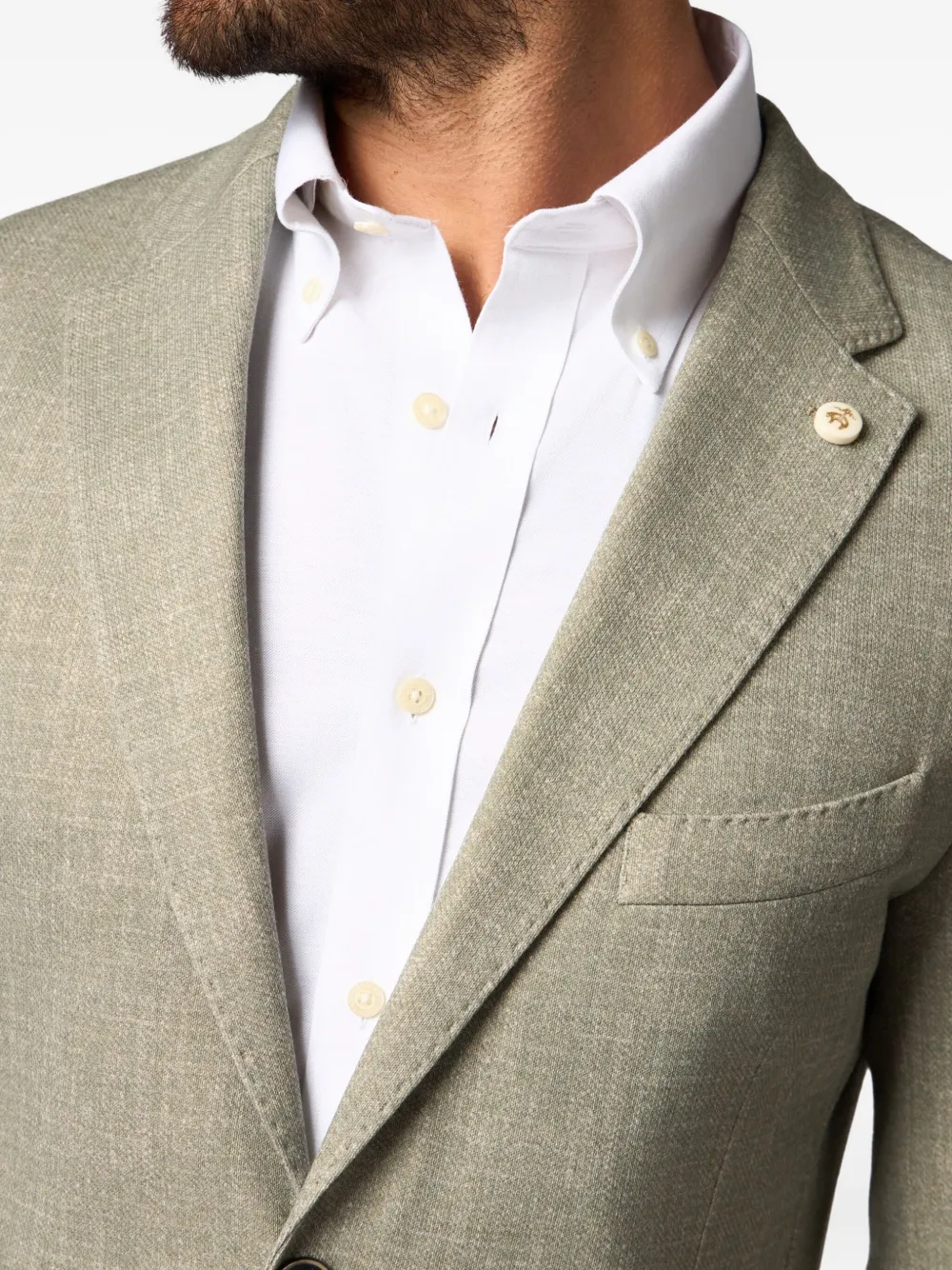 Brooks Brothers Blazer met enkele rij knopen Groen