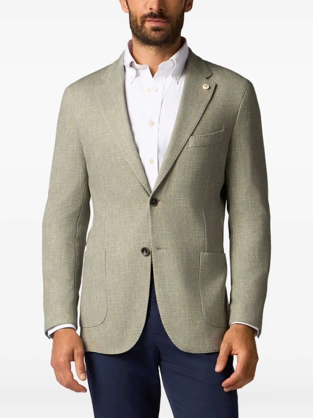 Brooks Brothers Blazer met enkele rij knopen Groen